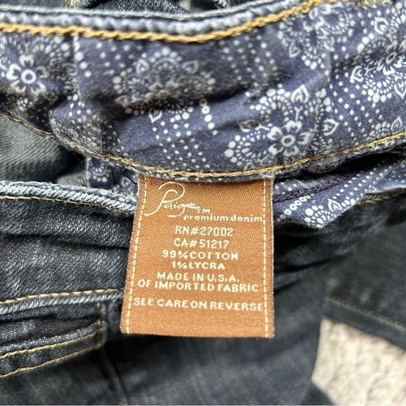 Paige Jeans Womens 28 Skyline Straight Dark Wash Made in USA Night Out Party - Picture 3 of 5